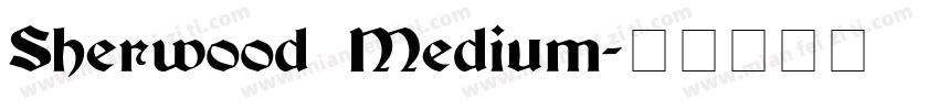 Sherwood Medium字体转换